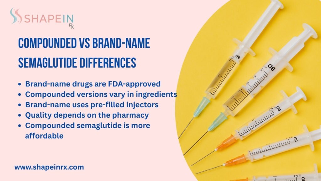 Differences Between Compounded Semaglutide and Brand-Name Medications
