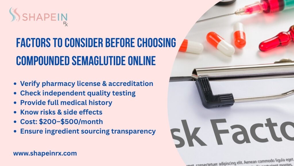 Factors to Consider Before Choosing Compounded Semaglutide Online