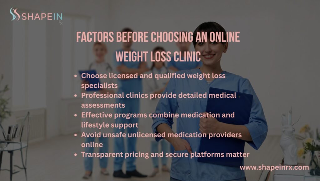Factors Before Choosing an Online Weight Loss Clinic Factors Before Choosing an Online Weight Loss Clinic