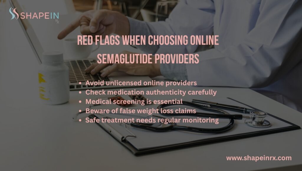 Reds Flages When Choosing Online Semaglutide Providers