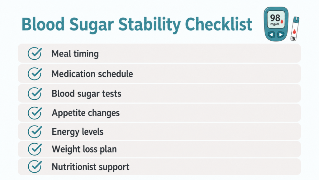 Blood Sugar Stability Checklist