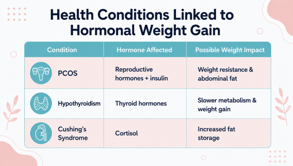 Health Conditions Linked to Hormonal Weight Gain Health Conditions Linked to Hormonal Weight Gain