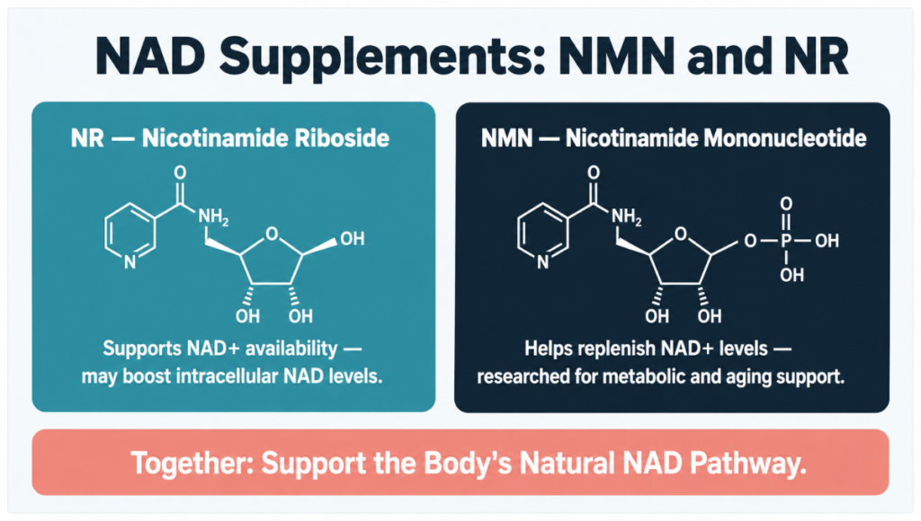 NAD Supplements NMN and NR NAD Supplements NMN and NR